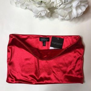 Topshop Tops - NWT Shiny Red TopShop Bandeau Crop US 6 Topshop Tops - NWT Shiny Red TopShop Bandeau Crop US 6